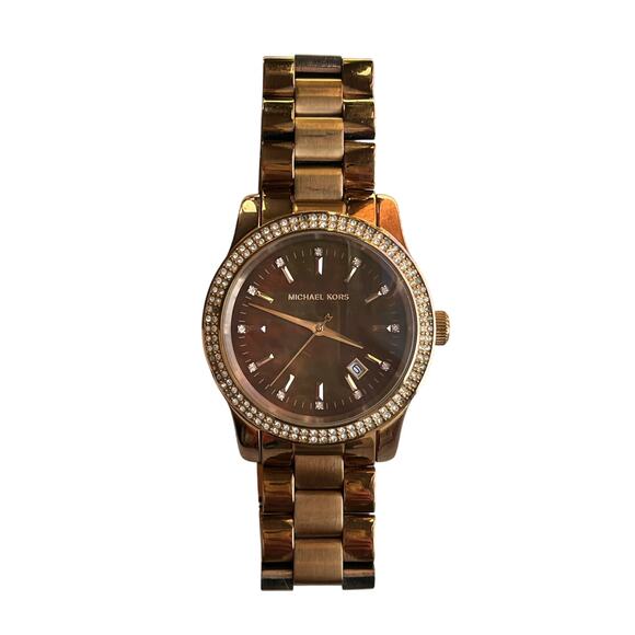Michael Kors Other - Michael Kors MK5494 Women's Stainless Steel Analog Brown Dial Quartz Watch $375